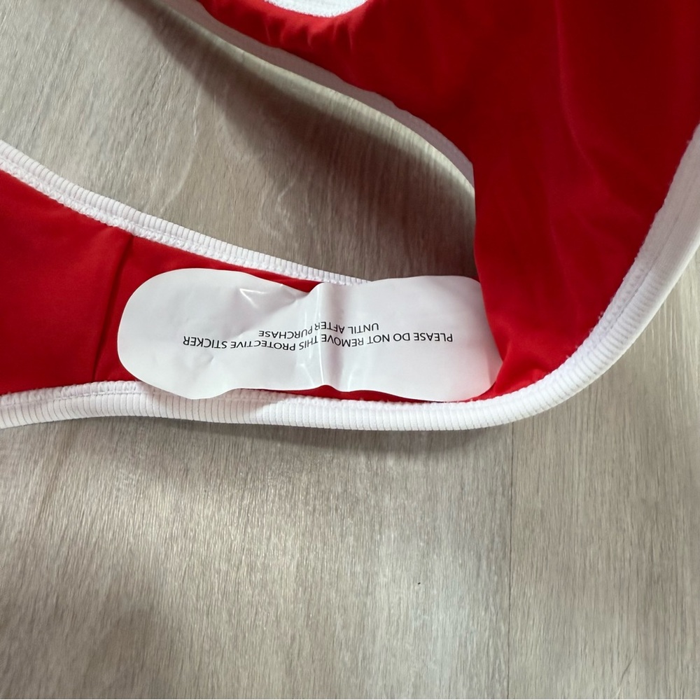 NWT Wilo The Label Red Biquini Set Bottom Sz M top Sz S - Picture 3 of 8